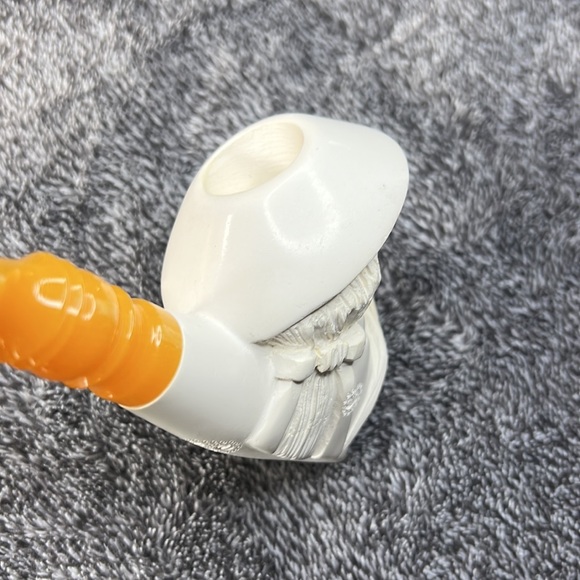 HAND CARVED MEERSCHAUM PIPE ASIAN VINTAGE - Picture 11 of 16